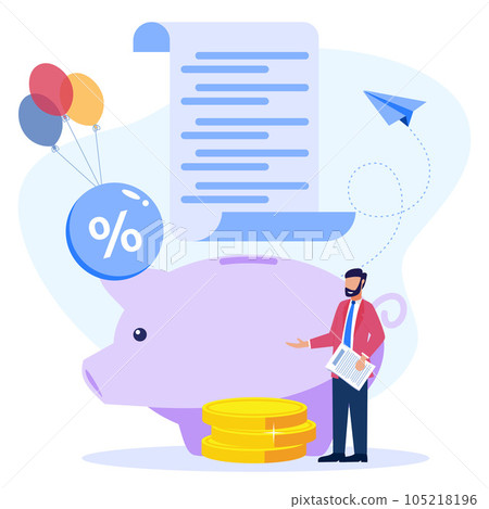 Illustration vector graphic cartoon character of bank Illustration vector graphic cartoon character of bank 105218196