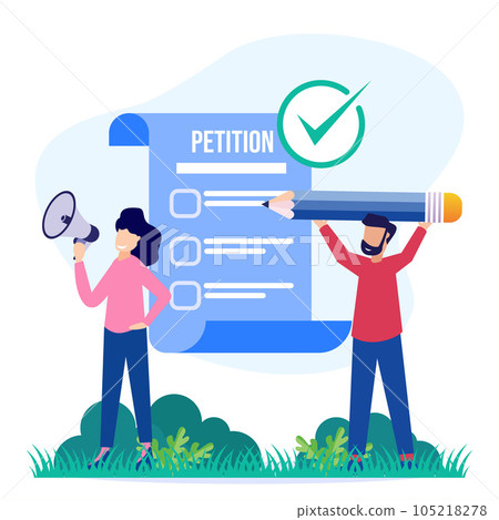 Illustration vector graphic cartoon character of petition Illustration vector graphic cartoon character of petition 105218278