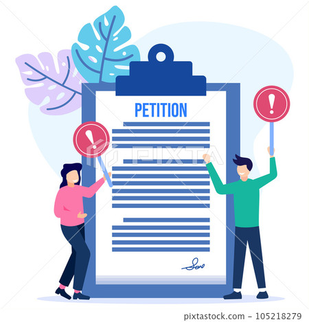 Illustration vector graphic cartoon character of petition Illustration vector graphic cartoon character of petition 105218279