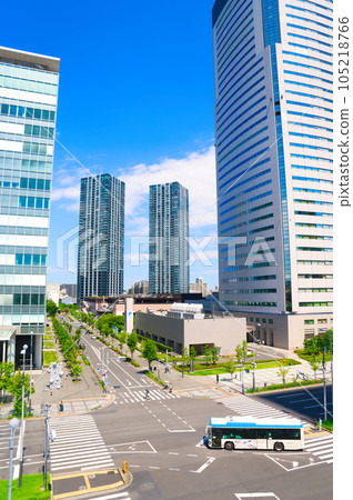 [Tokyo] August, Toyosu city scenery 105218766