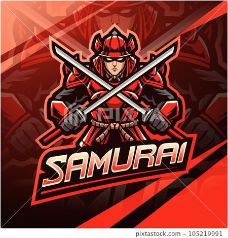 Samurai warrior esport mascot logo design Samurai warrior esport mascot logo design 105219991