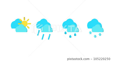3d blue weather icons for web application. 3d blue weather icons for web application. 105220250