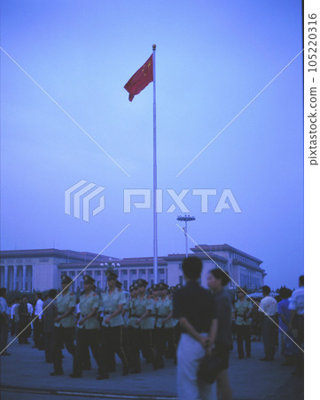 Chinese flag in Tiananmen Square Chinese flag in Tiananmen Square 105220316