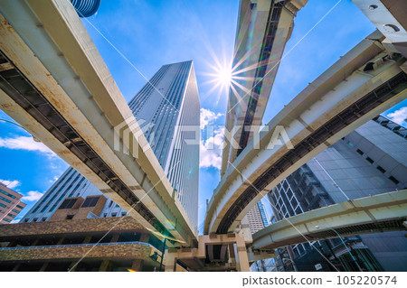 Cityscape of Tokyo, Japan Summer, Ikebukuro Junction, Sunshine 60, etc. 105220574