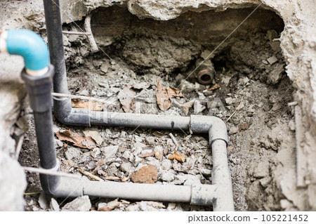 Water pipe leak repair work Water pipe leak repair work 105221452