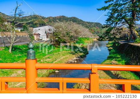 【出雲國一宮】島根縣松江市熊野大社前流淌的奧羽川 105222130