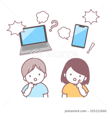 Net literacy Children's education eye catch 105222680