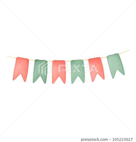 Ribbon flags watercolor Ribbon flags watercolor 105223027