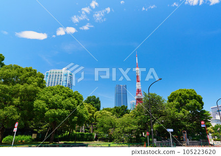 可眺望東京塔芝公園的風景 可眺望東京塔芝公園的風景 105223620