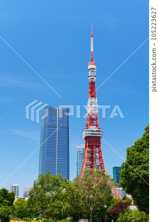 可眺望東京塔芝公園的風景 可眺望東京塔芝公園的風景 105223627