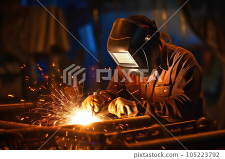 Industrial Welding: Craftsmanship in Action. Generative AI Industrial Welding: Craftsmanship in Action. Generative AI 105223792