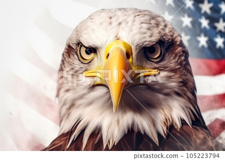 American Spirit Soars: Eagle and Flag. Generative AI American Spirit Soars: Eagle and Flag. Generative AI 105223794