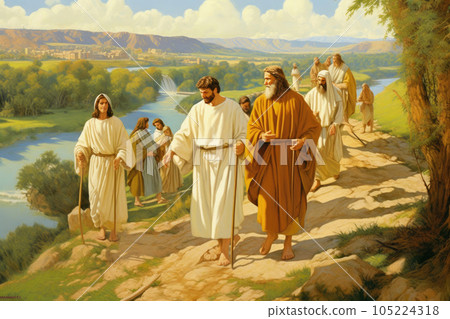 Jesus and His Jewish Followers. Generative AI Jesus and His Jewish Followers. Generative AI 105224318