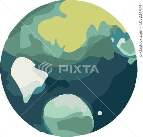 Simple illustrations of the earth and planets Simple illustrations of the earth and planets 105224474