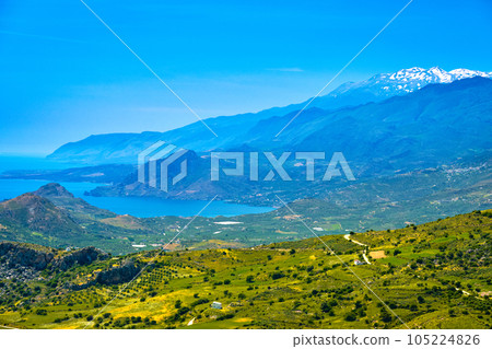 Summer landscape of Crete island, Greece on sunny day.  105224826