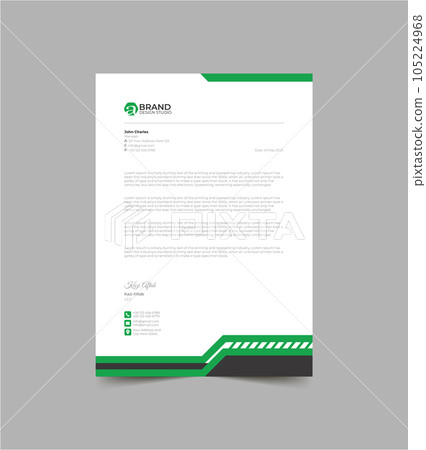 Modern Letterhead Pad Template Design 105224968