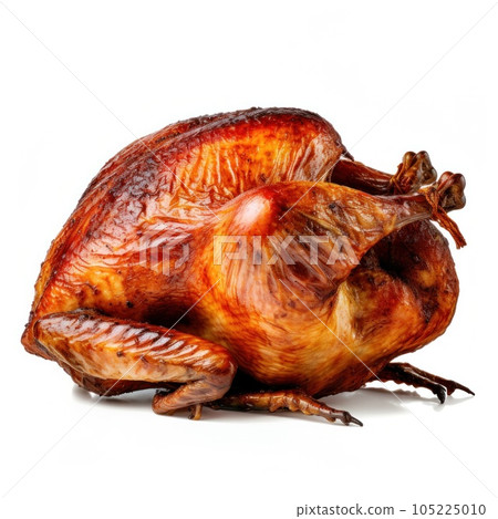 Grill turkey for Thanksgiving isolated 105225010