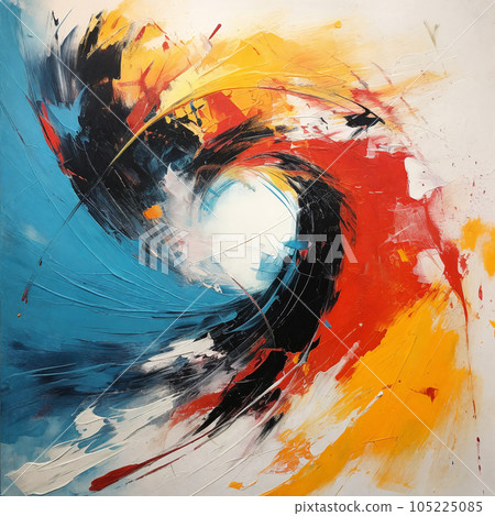 Abstract modern splash painting. AI Generative 105225085