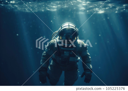 Astronaut's Journey Through Space. Generative AI Astronaut's Journey Through Space. Generative AI 105225376