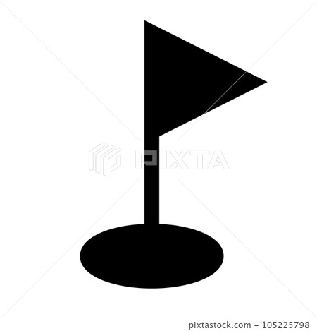 Filled style icons representing maps, flags and points Filled style icons representing maps, flags and points 105225798