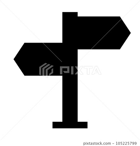 Filled style icons representing maps, signs 105225799