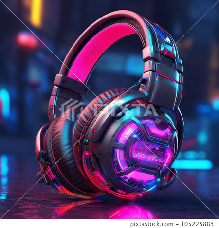 Futuristic Fashionable Headphones Futuristic Fashionable Headphones 105225883