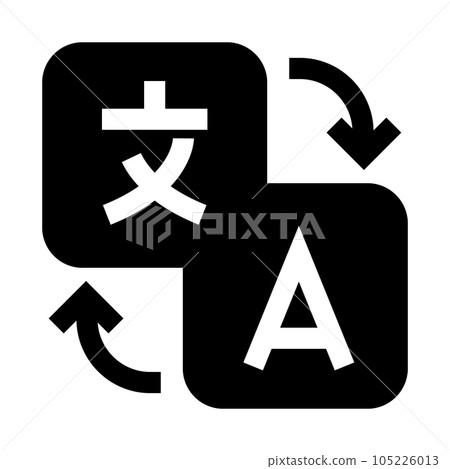 Filled style icons representing language, translation Filled style icons representing language, translation 105226013