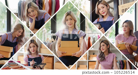 Small businesses SME owners female entrepreneurs working with parcel, e-business, marketing, online shop, sme, entrepreneurs Small businesses SME owners female entrepreneurs working with parcel, e-business, marketing, online shop, sme, entrepreneurs 105226514