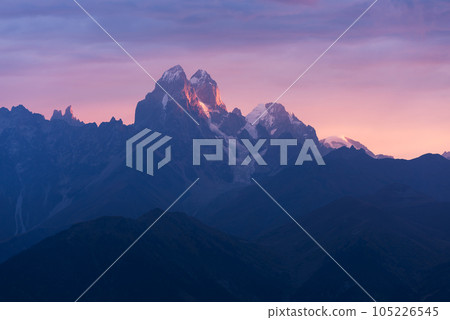 Mount Ushba at dawn, Svaneti 105226545