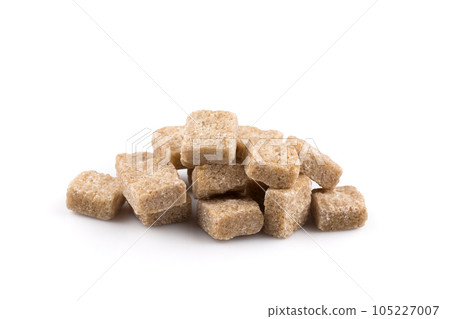 brown sugar cubes isolated brown sugar cubes isolated 105227007