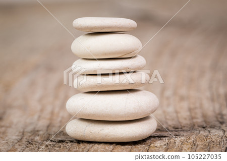 Pyramid of zen stones Pyramid of zen stones 105227035