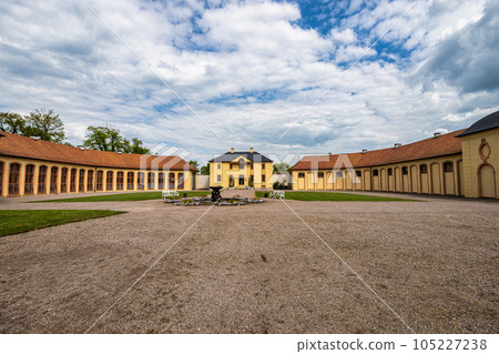 Orangery of Castle Belvedere near Weimar Thuringia Germany. It is a elegant summer residence dating from 18th century. 105227238