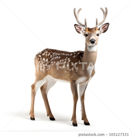Cute Christmas deer isolated Cute Christmas deer isolated 105227331