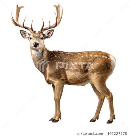 Cute Christmas deer isolated Cute Christmas deer isolated 105227378