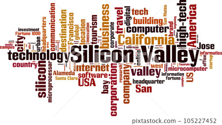 Silicon valley word cloud Silicon valley word cloud 105227452