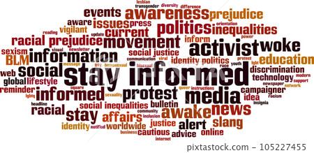 Stay informed word cloud 105227455