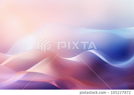 Pastel vibrant colors abstract background with shapes in the form of curved waves. Design layout for marketplace, banners, presentations, flyers, posters and invitations. Generative AI 105227872