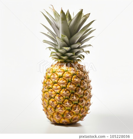 A single pineapple isolated 105228036