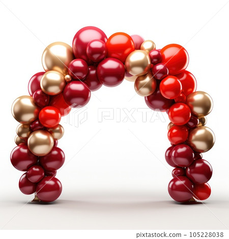 Balloon arch isolated 105228038
