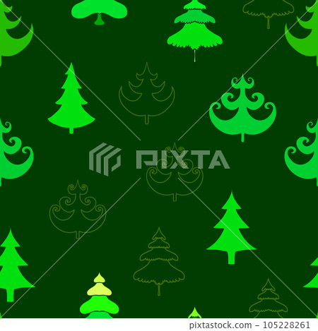 Fir trees seamless pattern Fir trees seamless pattern 105228261