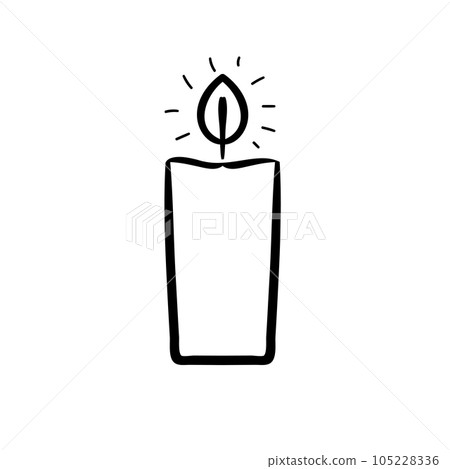 Advent candle vector illustration for coloring book Advent candle vector illustration for coloring book 105228336