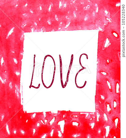 Watercolor artistic frame with word LOVE Watercolor artistic frame with word LOVE 105228340