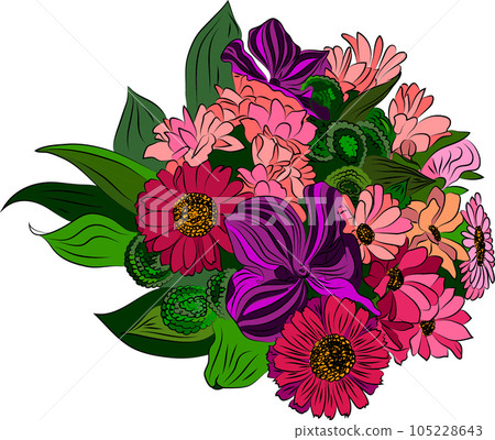 Floral element, vector illustration 105228643