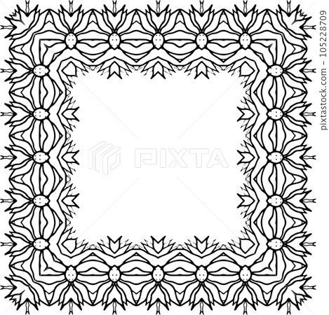 Abstract doodle frame Abstract doodle frame 105228709