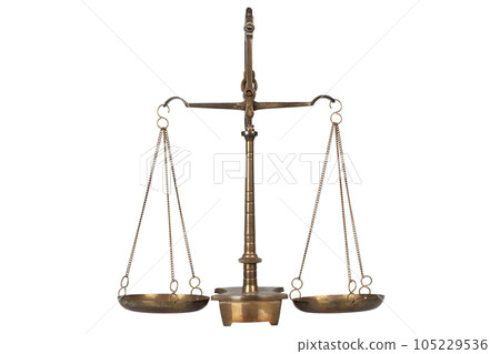 Bronze traditional balance scale. 105229536
