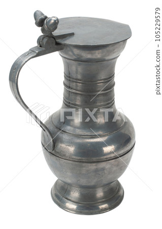 Antique pewter water jug Antique pewter water jug 105229579