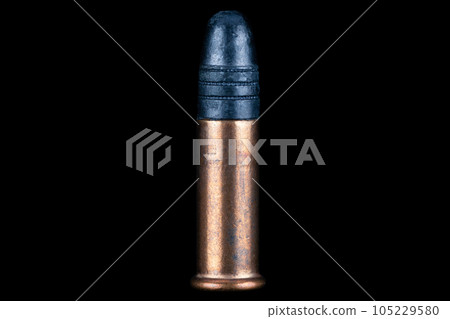 .22 caliber round isolated on black. .22 caliber round isolated on black. 105229580