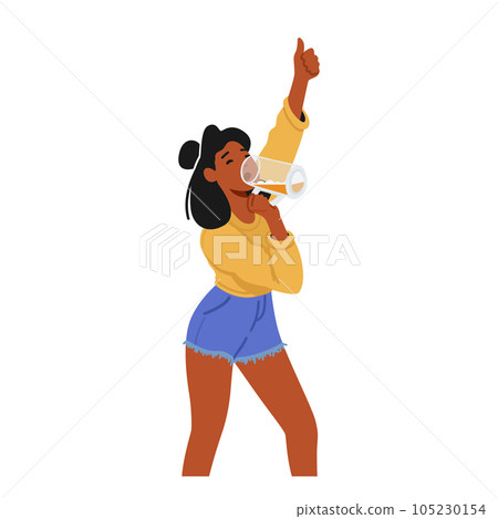 Young Woman Character Enjoys A Refreshing Beer, Savoring The Flavors And Embracing The Vibrant Social Atmosphere 105230154
