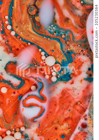 Abstract Pour of Paint Milk Oil Background Abstract Pour of Paint Milk Oil Background 105230364