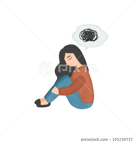 Woman with mental illnes 105230737